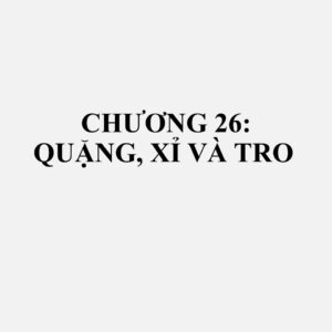 2601: Quặng sắt và tinh quặng sắt, kể cả pirit sắt đã nung