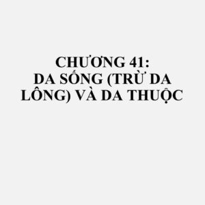 4101: Da sống của động vật họ trâu bò (kể cả trâu) hoặc động vật họ ngựa (tươi, hoặc muối, khô, ngâm vôi, axit hóa hoặc được bảo quản cách khác, nhưng chưa thuộc, chưa làm thành da giấy hoặc gia công thêm), đã hoặc chưa khử lông hoặc lạng xẻ