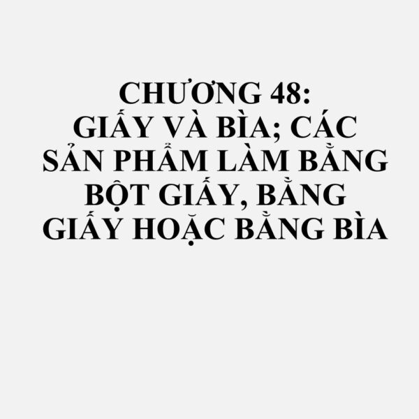 4823: Giấy, bìa, tấm xenlulo và màng xơ sợi xenlulo khác, đã cắt theo kích cỡ hoặc hình dạng; các vật phẩm khác bằng bột giấy, giấy, bìa, tấm xenlulo hoặc màng xơ sợi xenlulo