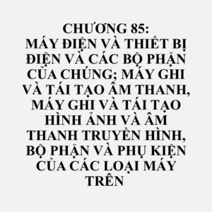 8501: Động cơ điện và máy phát điện (trừ tổ máy phát điện)